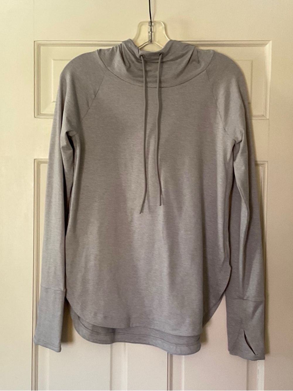 Athleta Uptempo Hoodie Sweatshirt Top Gray Size XS Active Workout Outdoors Gym